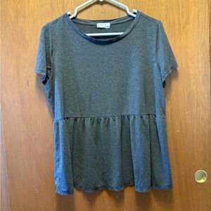 Maurices Dark Gray Peplum Top